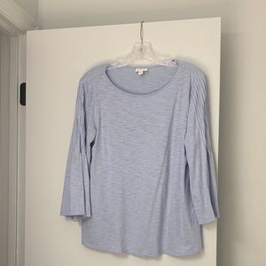J. Jill Soft Blue Long Sleeve Top